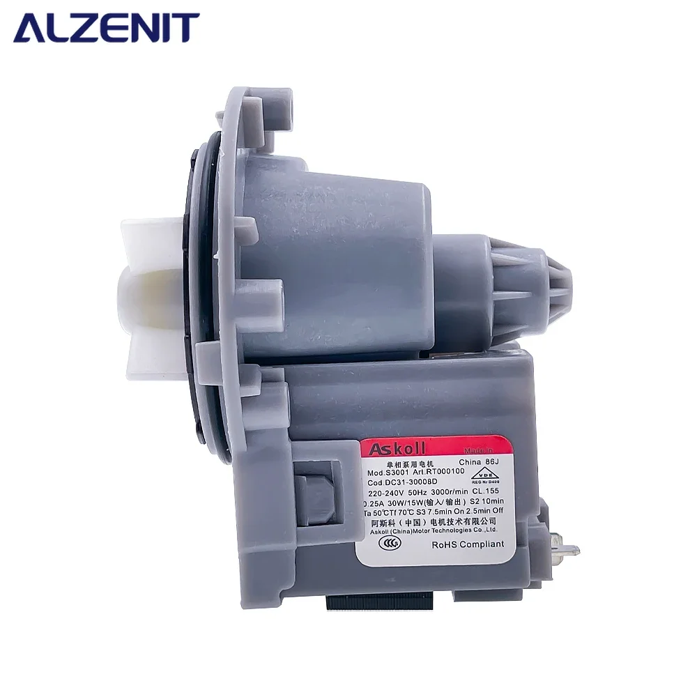 Drain Water Pump Assembly For Samsung Washing Machine Askoll DC31-30008D 220-240V Drainage Motor Washer Parts