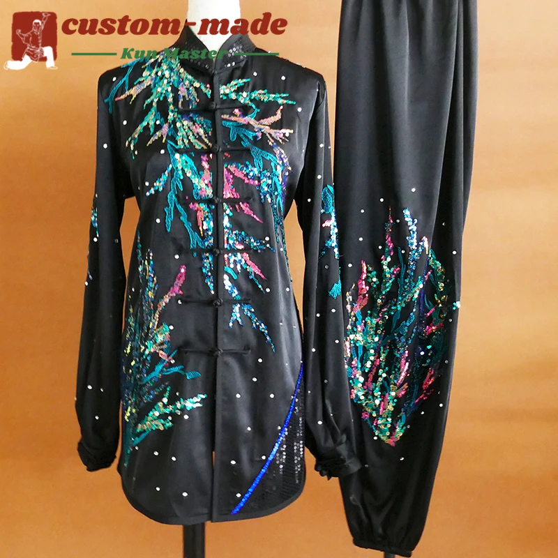 Custom Martial Arts Uniform Embroidered Tai Chi Suit Premium Kung Fu Uniform for Competitions Performances and Daily Wear