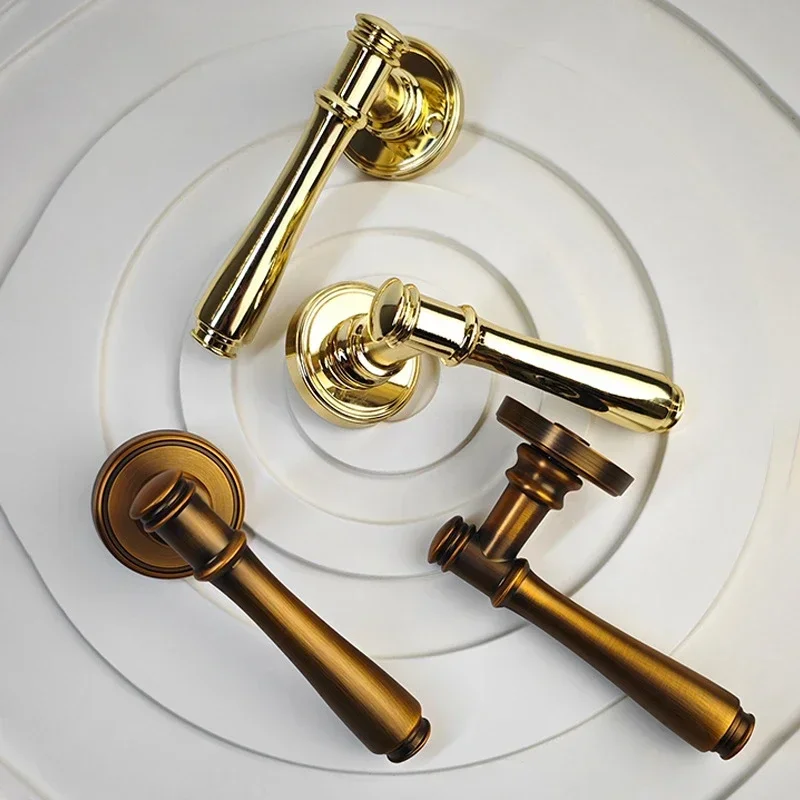 Indoor Bedroom Wooden Door Split Lock, Simple and Quiet, Door Handle Lock, Universal with Lock Included