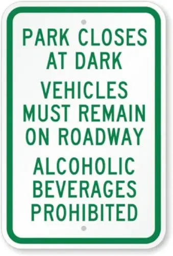 Alcohol Beverages Prohibited Aluminum Weatherproof 12