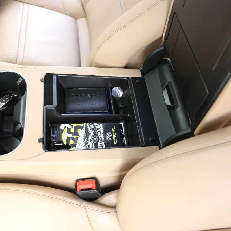 

For 2018-2023 Porsche Cayenne ABS Car Center Console Armrest Storage Box Organizer Tray Dash Tray Interior Car Accessories