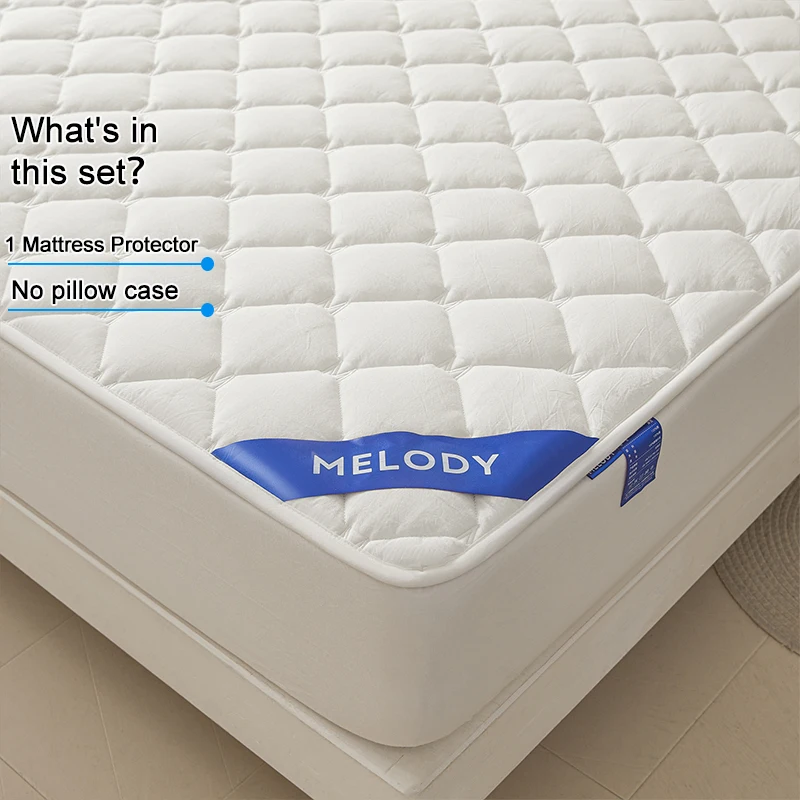 Waterproof Quilted Cotton Mattress Protector, Anti‑Mite Antibacterial Mattress Cover, Liquid‑Proof Barrier Against Spills Stains