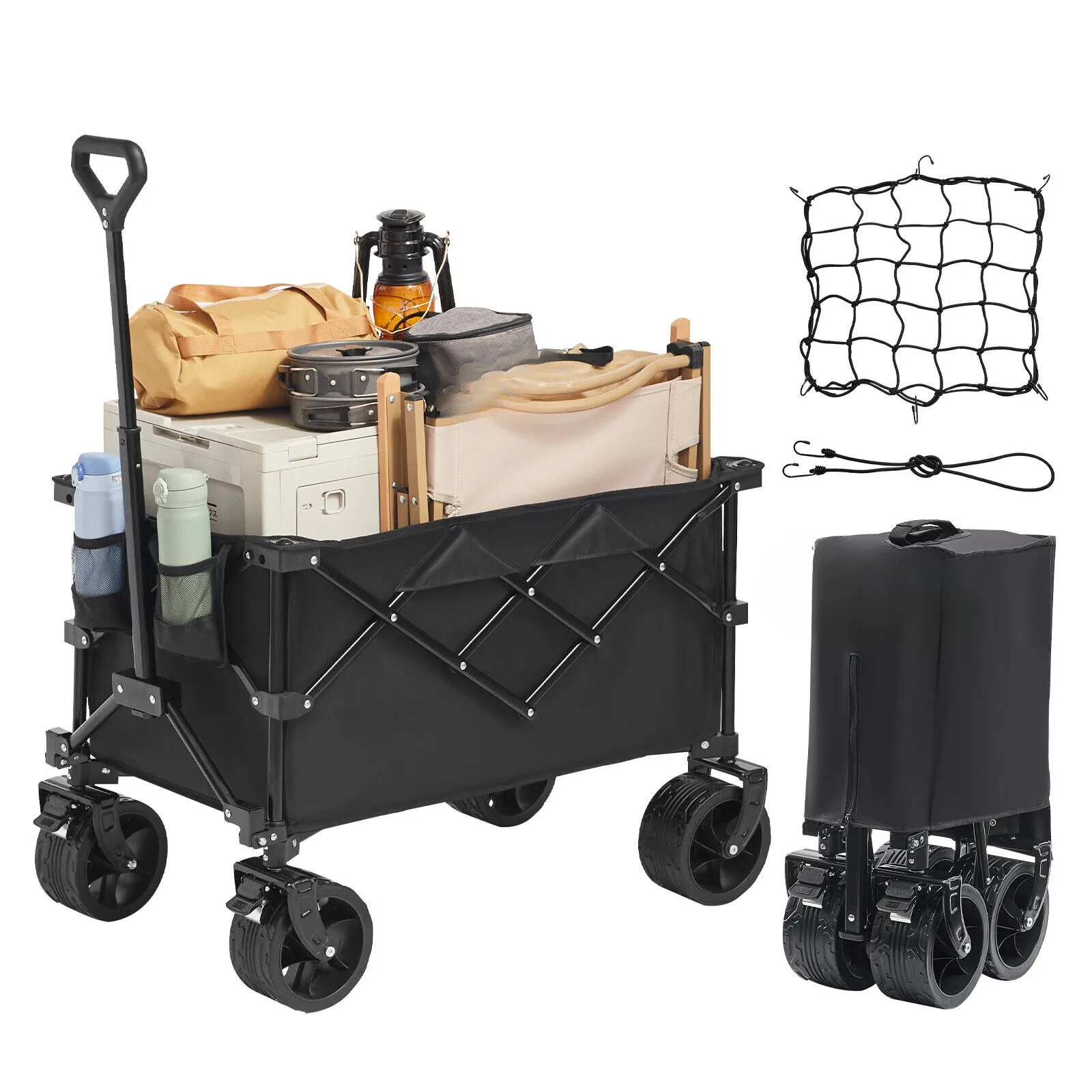 Collapsible Folding Wagon 150 L Beach Wagon Cart Heavy Duty Max 265 lbs United States