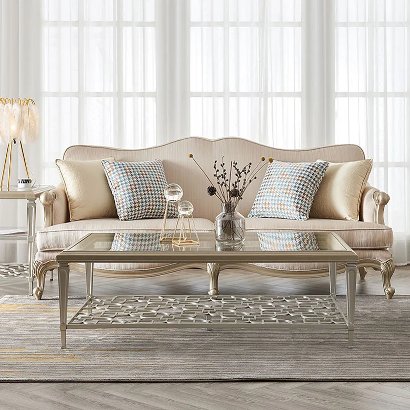 

American light luxury single modern simple solid wood high-end furniture combination sofa