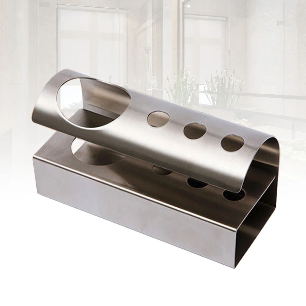 

304 Stainless Steel Toothbrush Holder Rack Desktop Toothpaste Shelf Simple Practical Bathroom Gadget Anti Rust Space