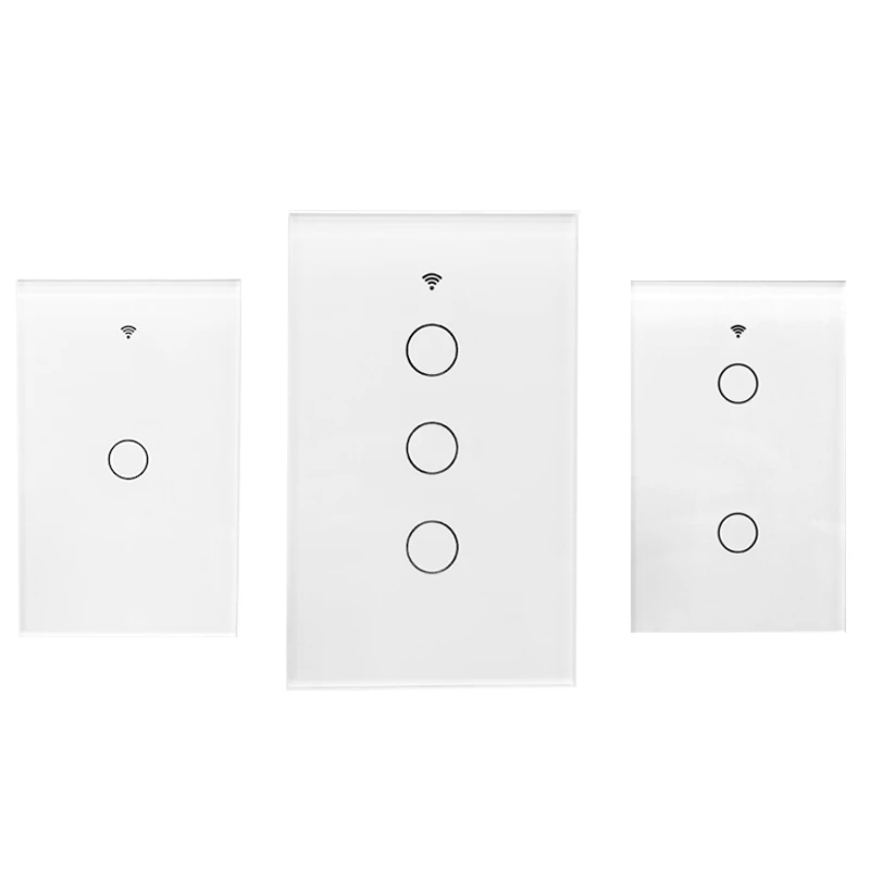 Smart Home Wifi RF Remote Control Wall Light Switch Panel Wall Contact Light Switch For US Plug Relay Controller