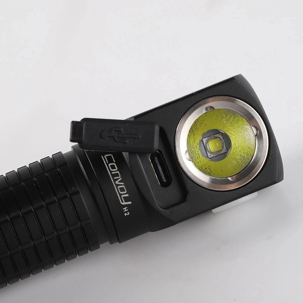 Convoy H2 SST20 LED Flashlight Headlight 18650 Battery Headlamp Mini Torch Camping Fishing Work Light USB Type-C Charging Port