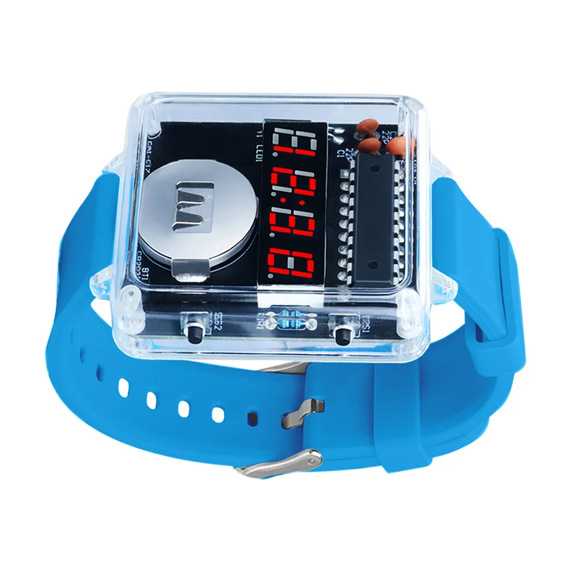 【ABUP】Per principianti elettronici Kit di pratica di saldatura Kit orologio fai-da-te Micro controller Display a LED a 4 cifre per studenti scolastici