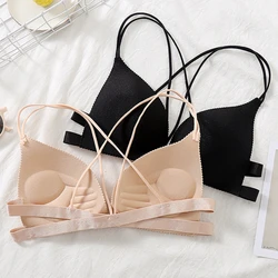 2024 Front Button Lingerie Women Beauty Back Push Up Bra Plus Size Bra Women Wired Top Sexy Backless Bra Comfortable Intimates