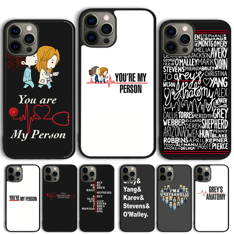 Capa de Celular Grey's Anatomy para iPhone 17 Air 16 15 14 11 12 13 Pro MAX Plus