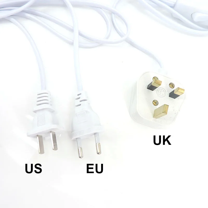 white E27 AC Power Cord Cable 1.8M Socket  lamp Base Holder EU us UK plug eclectical led Lamp Bulb Light Adapterswitch wire t1