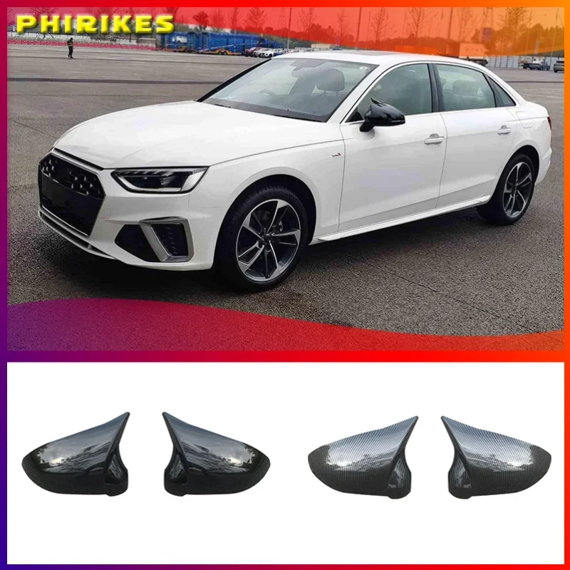 

Black Side Wing Mirror Caps For Audi A4 A5 B9 2017 2018 2019 S4 S5 RS5 allroad Quattro replace Covers (Glossy Pearl Black)
