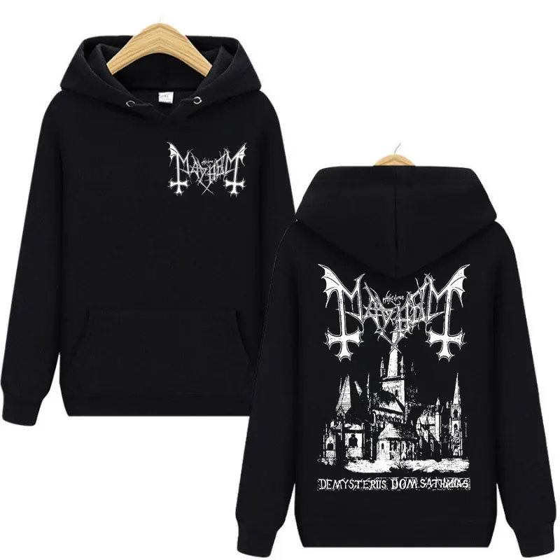 

Mayhem De Mysteriis Dom Sathanas Album Hoodie Gothic Vintage Hooded Sweatshirts Men Women Casual Fashion Pullovers Streetwear