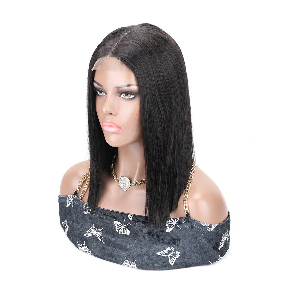 Wear and Go-Perruque Bob Lace Front Wig Sans Colle, Cheveux Naturels Lisses, 2x6, 14 16 Pouces, Style Vietnamien Sophia