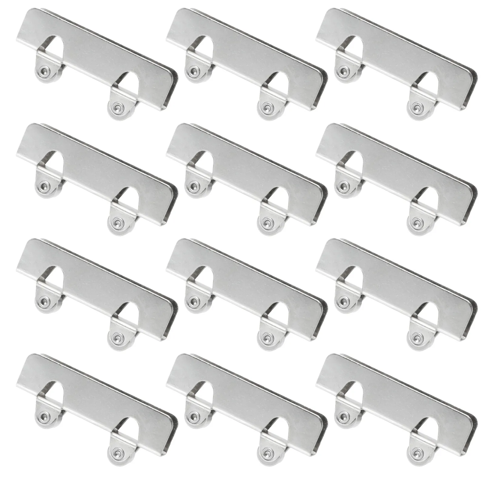 

20 шт. зажимов для стеклянных дверей, двойные роликовые зажимы для раздвижных дверей шкафов, книжных шкафов, витрин, мебельная фурнитура