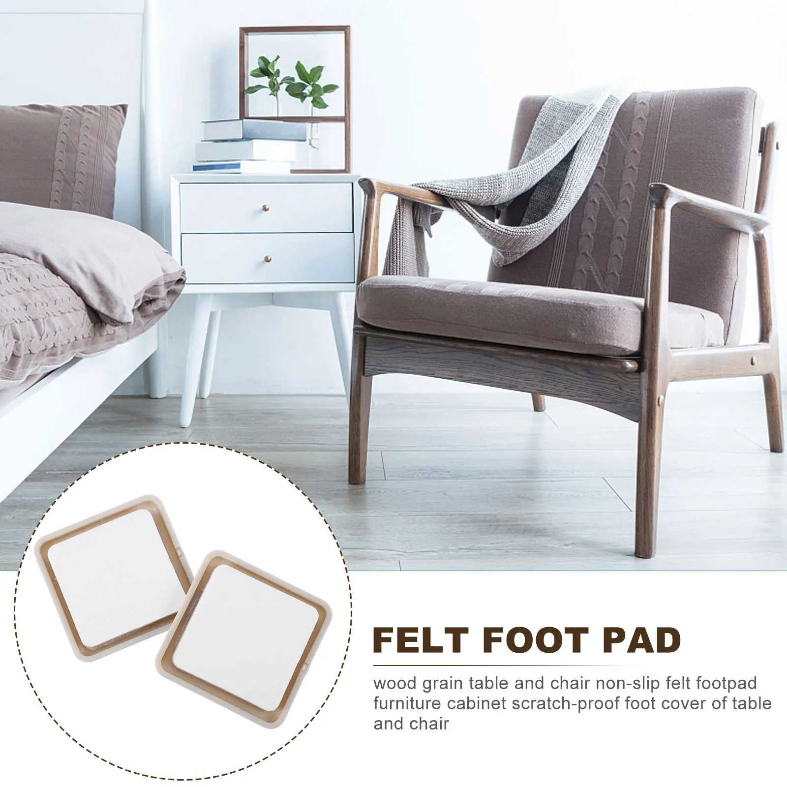 

16Pcs Stick-on Furniture Glides 35Mm Floor Protectors Anti-Scratch Noise-Proof Easy to Use for Wooden Furniture Items