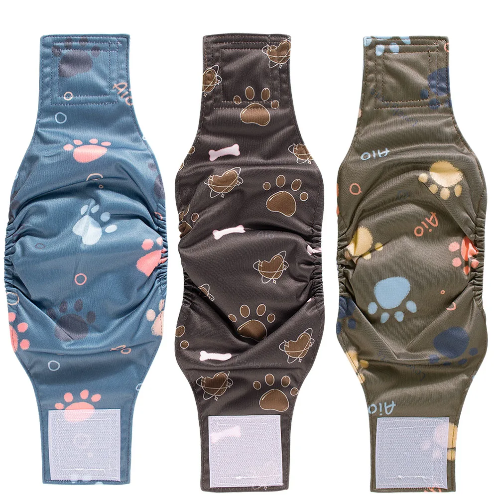 BIAI, 1 unidad, pañales para perros masculinos lavables y duraderos, pañales de tela para perros y mascotas, ropa interior reutilizable para perros, pantalones para correa para perros masculinos