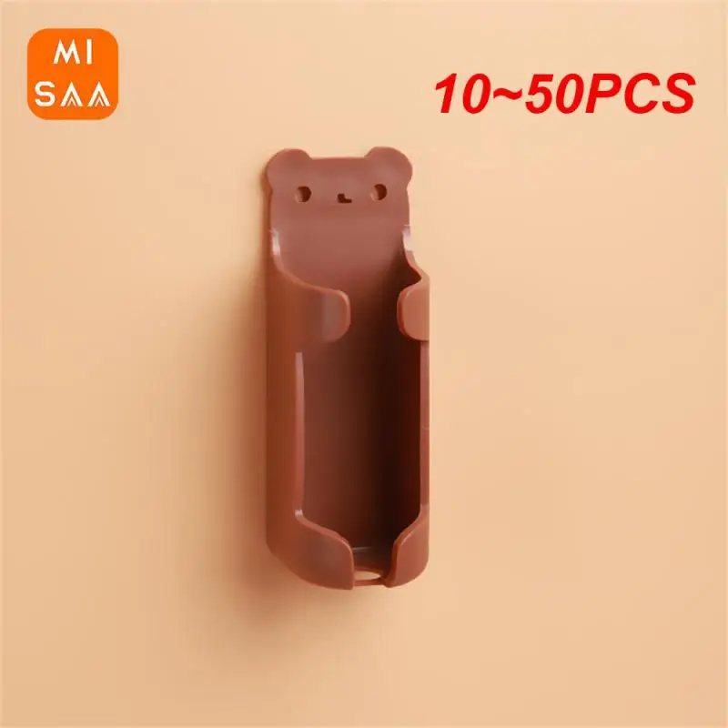 10~50PCS Non Punching Self-adhesive Toothbrush Holder Easy To Bear Such A Weight Fully Utilize Wall Storage Space