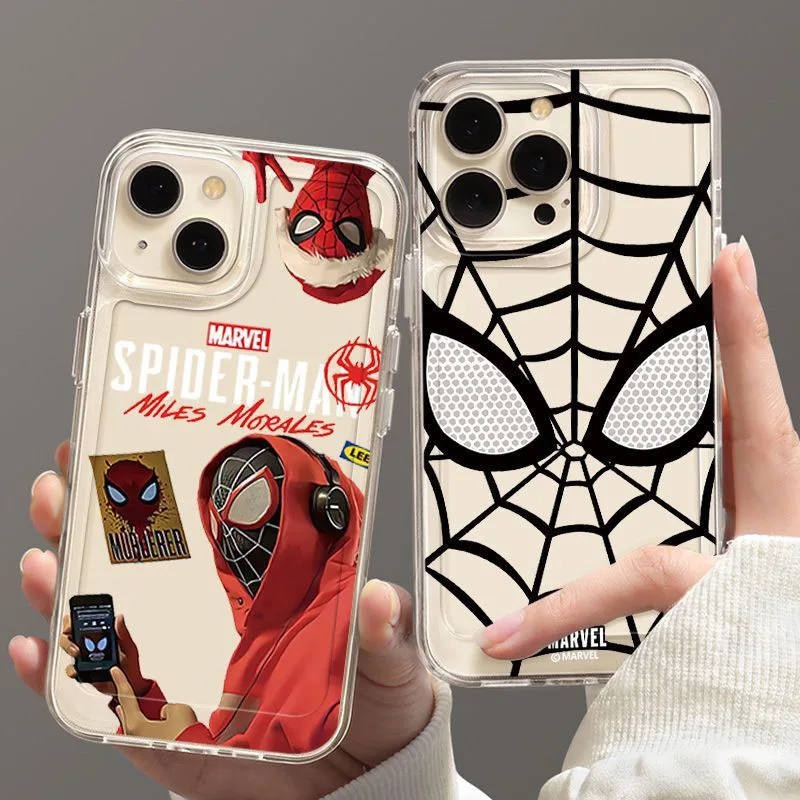 Marvel Spider Man Clear Case For Samsung Galaxy A73 A53 A33 A23 A13 A52 A72 A52S A42 A32 A22 A12 Note 20 Ultra 10 Pro 9 8 Cover