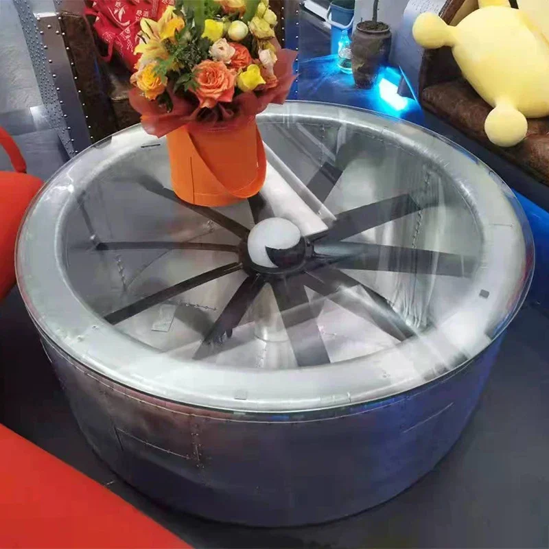 커피 테이블, 항공기 엔진, 테이블, 맞춤형 창의적 강화유리, 원형 스노우 커피 바, 상점