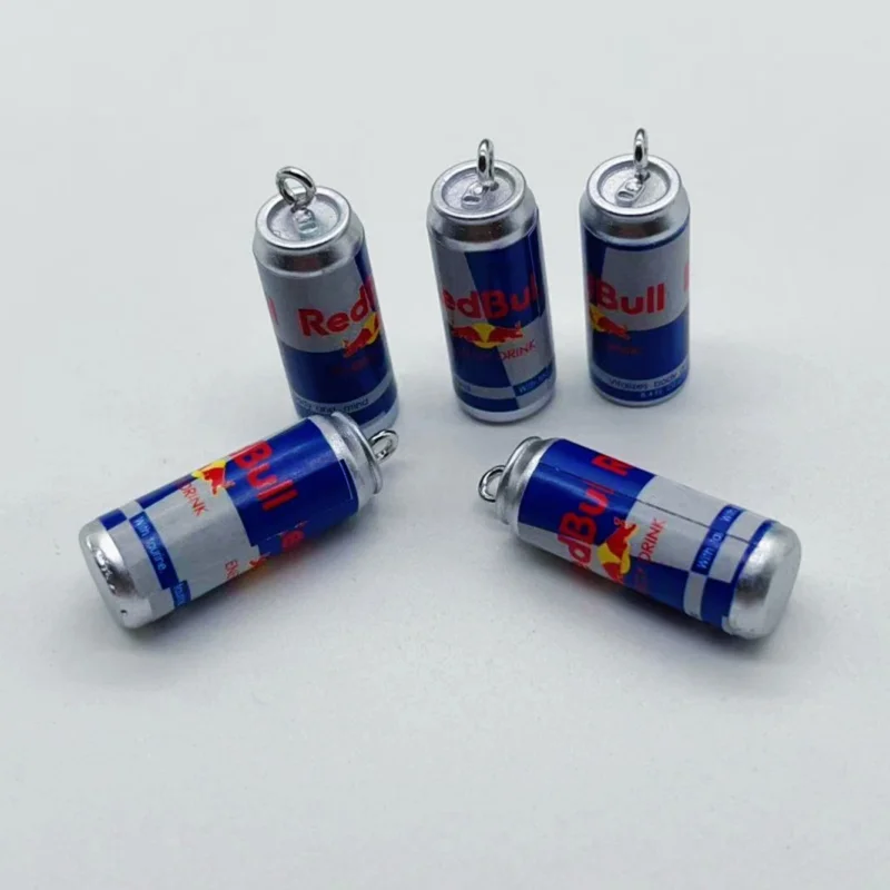 10 piece resin Red Bull can - perfect for jewelry DIY making earrings necklaces keychains