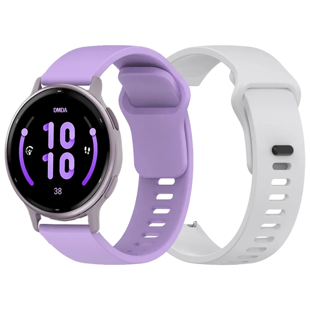 Garmin Forerunner 용 실리콘 스포츠 스트랩 255 265 245 165 Garmin Vivoactive 5 Venu 3 sq 20mm 22mm 팔찌 시계 밴드 용 밴드