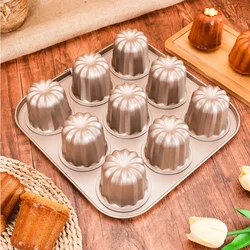 6/9/12 Holes Cake Molud Pan Carbon Steel Bakeware Mini Cake Pan French Cake Mold Muffin Cupcake Cannelés Molds Baking Tool