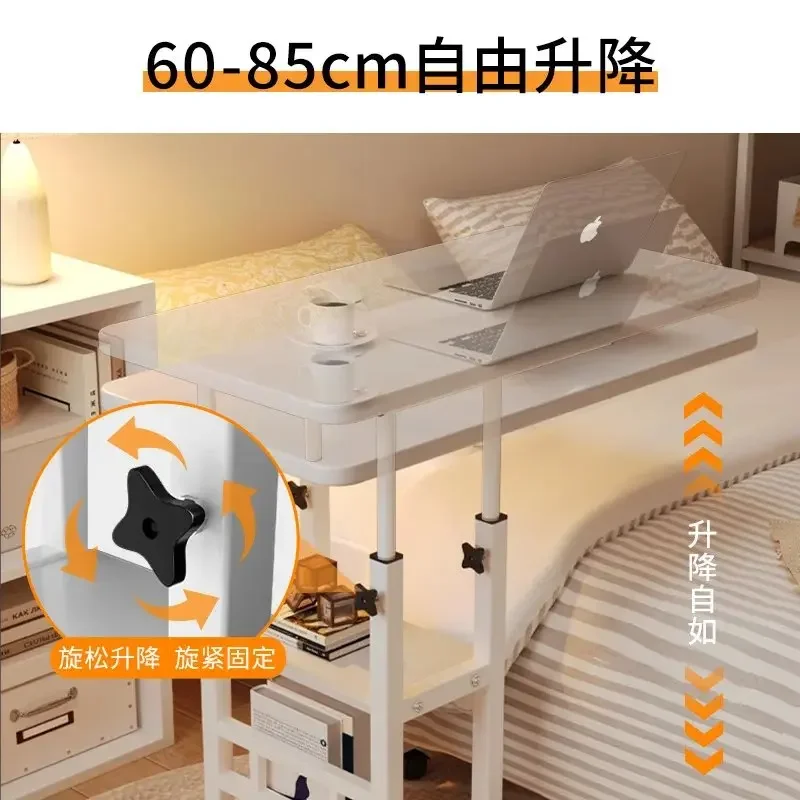 Movable Lifting Bedside Table Bedroom Home Student Desk Lazy Dormitory Bed Convenient Space Saving Laptop Table Office Furniture