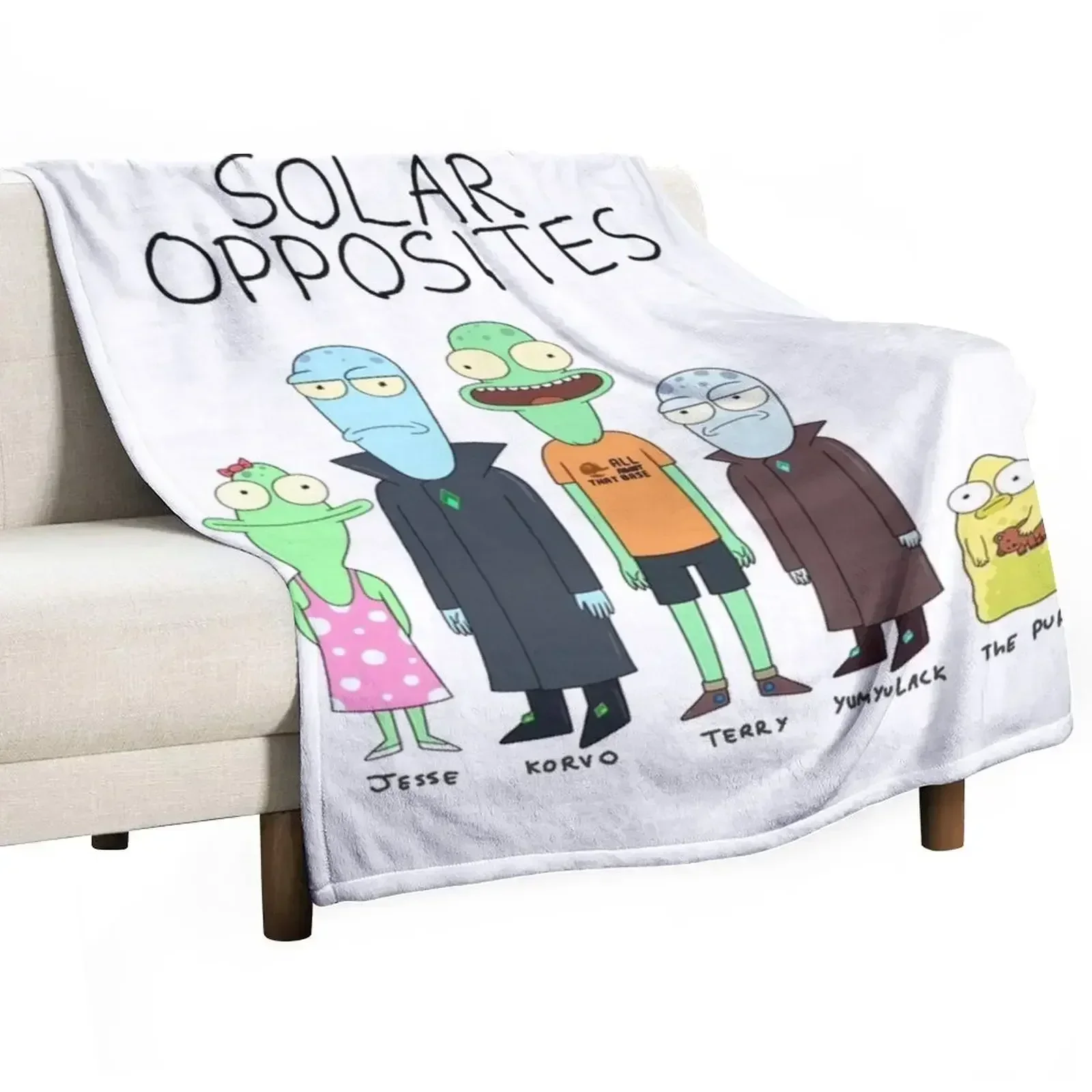 

Solar Opposites Throw Blanket Hair valentine gift ideas Designers Stuffeds Blankets