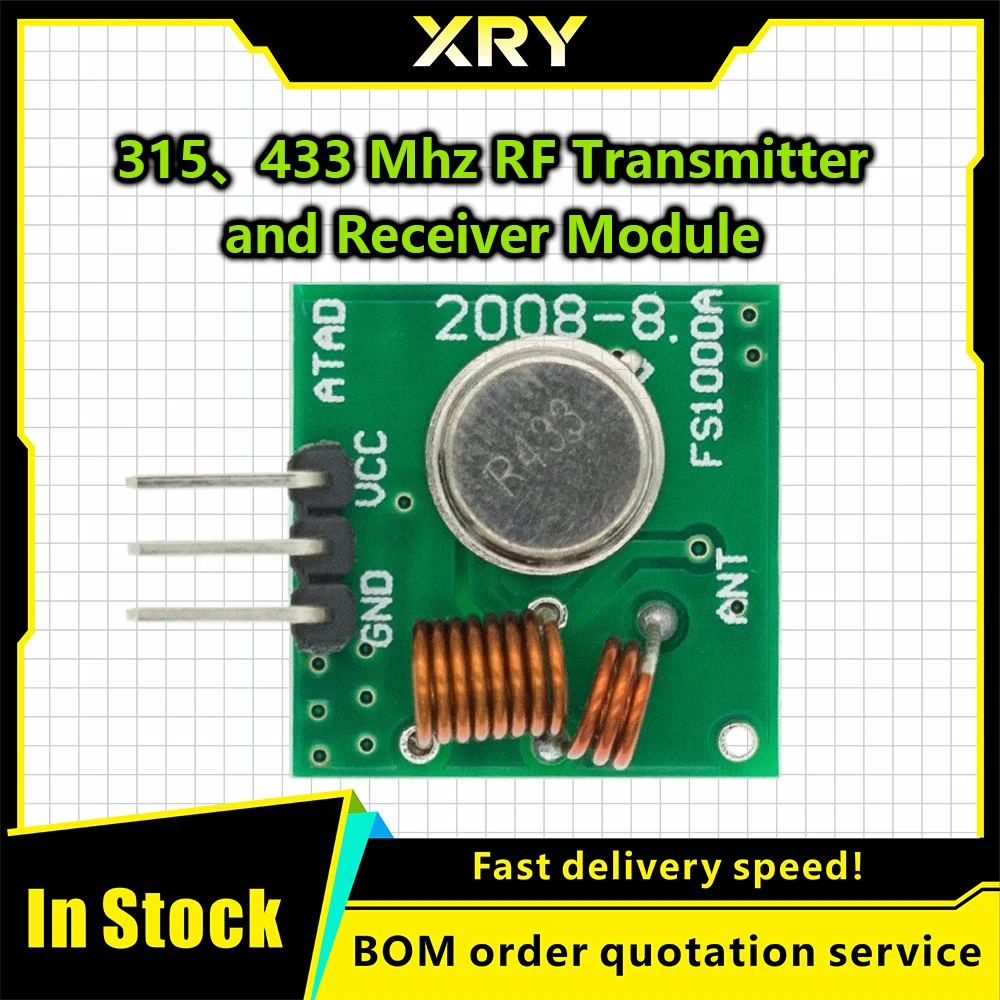 433 Mhz RF Transmitter and Receiver Module Link Kit for ARM/MCU WL DIY 315MHZ/433MHZ Wireless Remote Control for arduino Diy Kit image 5