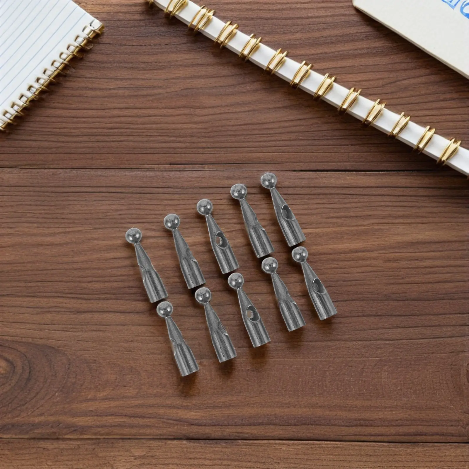 10Pcs Metal Rain Umbrella Tail Beads Replacement Components for Folding Parasol Canopy Tip Repair Accessories Umbrella Tip Cover