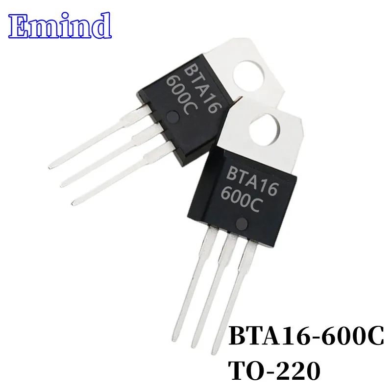 20/50/100/200/500Pcs BTA16-600C BTA16 Triac 16A/600V TO-220 DIP Thyristor Large Chip