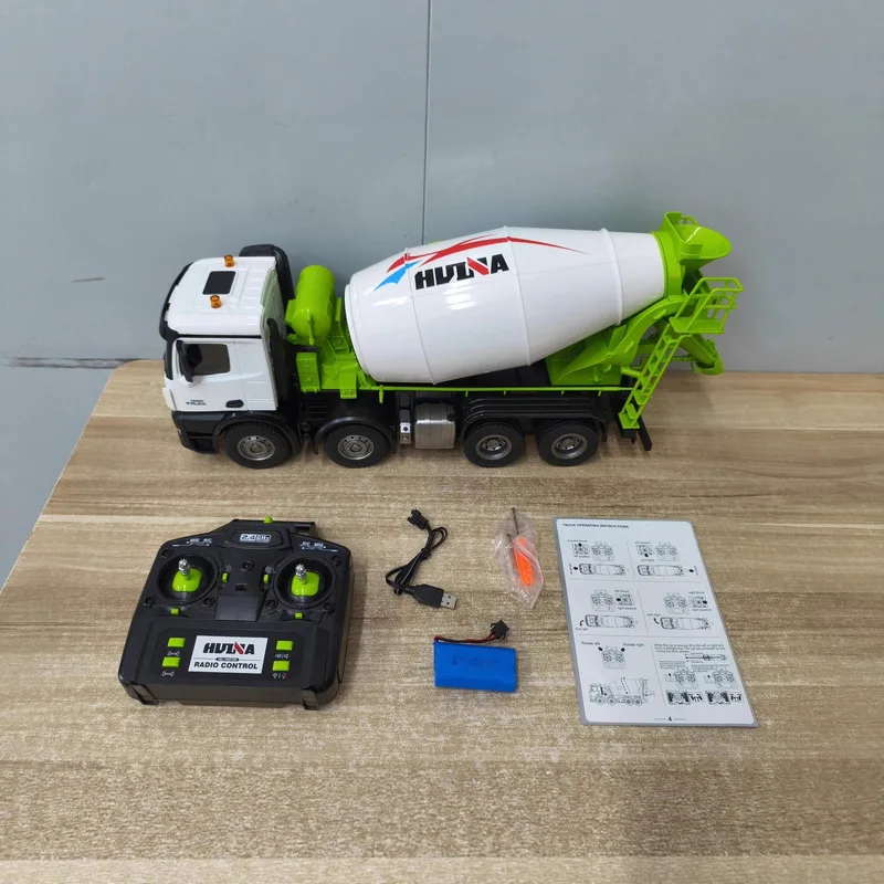 Huina 1536pro Nieuwe 1537 Legering Afstandsbediening 114 Schaal Wiel Zware Techniek Dump Truck Mixer Speelgoed