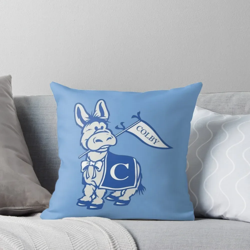 Colby College Mule Mascot Throw Pillow Cushion Cover Luxury Embroidered Cushion Cover Pillowcases Bed Cushions pillow