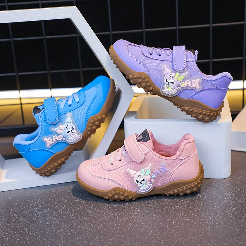 

Kuromi Kids Sneakers Spring Autumn - Waterproof Leather, Running Shoes Casual Board Shoes for Big Kids Boys Girls