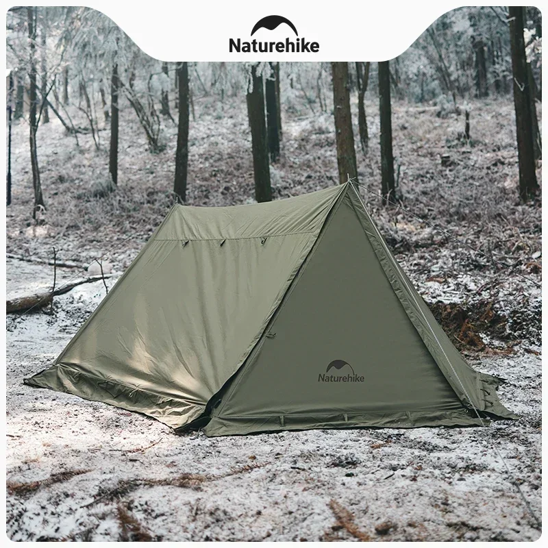 Imagem -05 - Naturehike Ares Exército Tenda Única tc Algodão Ridge Tent Camping ao ar Livre Caminhadas Survival Shelter Glamping Chaminé Grande Espaço 58 kg