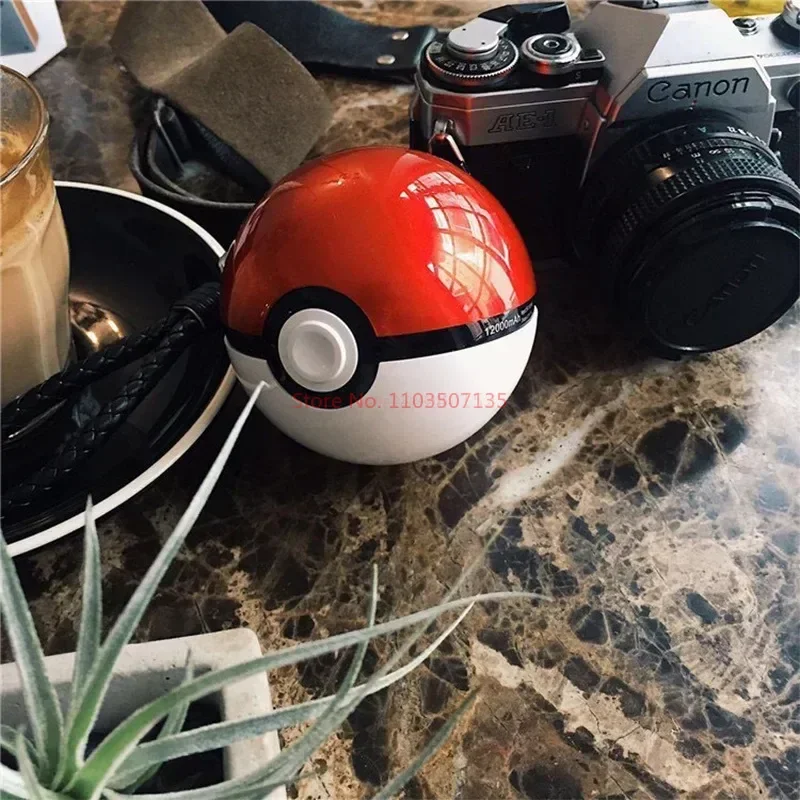 Anime Pokemon Large Capacity Pocket Ball Power Bank 10000 Mah Pikachu Cartoon Creative Game Peripheral Mobile Power Supply Gift