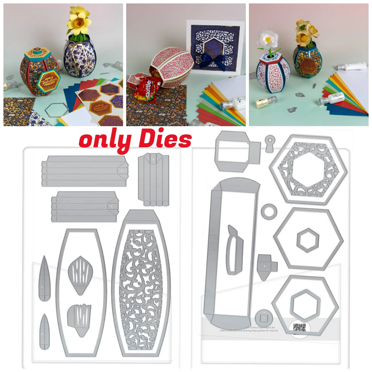 

2026 New Big Box Various Vases Metal Cutting Die Decorative Scrapbooking Craft Photo Album Paper Card Art DIY Embossing