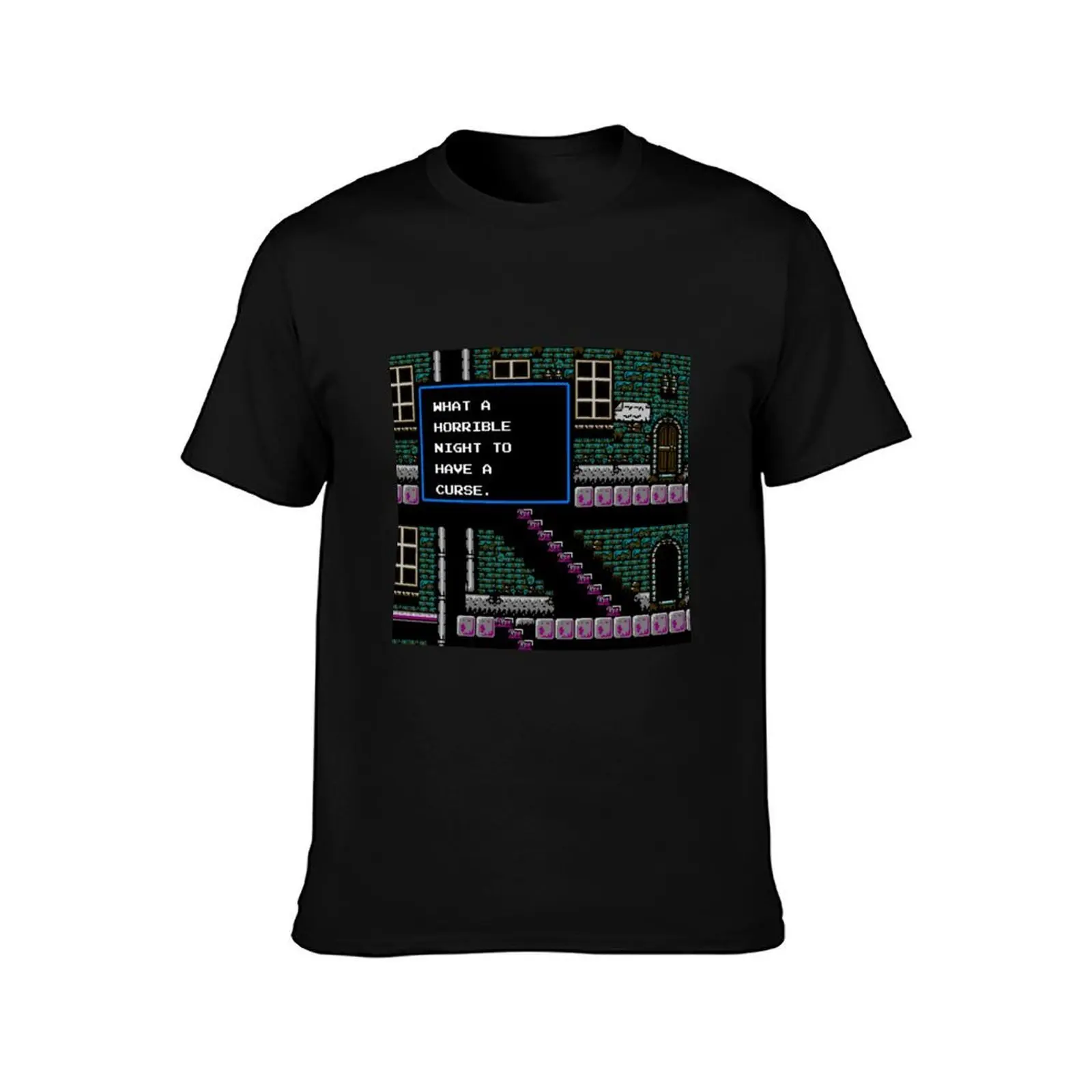 What a horrible night to have a curse T-Shirt, Summer Casual Cotton Tee, Oversized Streetwear Tops, Vintage Graphic Print