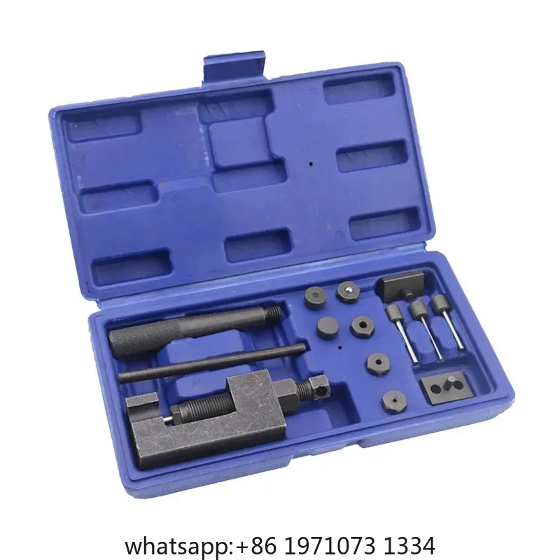 Motorcycle Chain Breaker Rivet Tool 6-Pin Chain Cutter Rivet Machine Bicycle Chain Pin Repair Tool Universal Heavy Duty for Bike