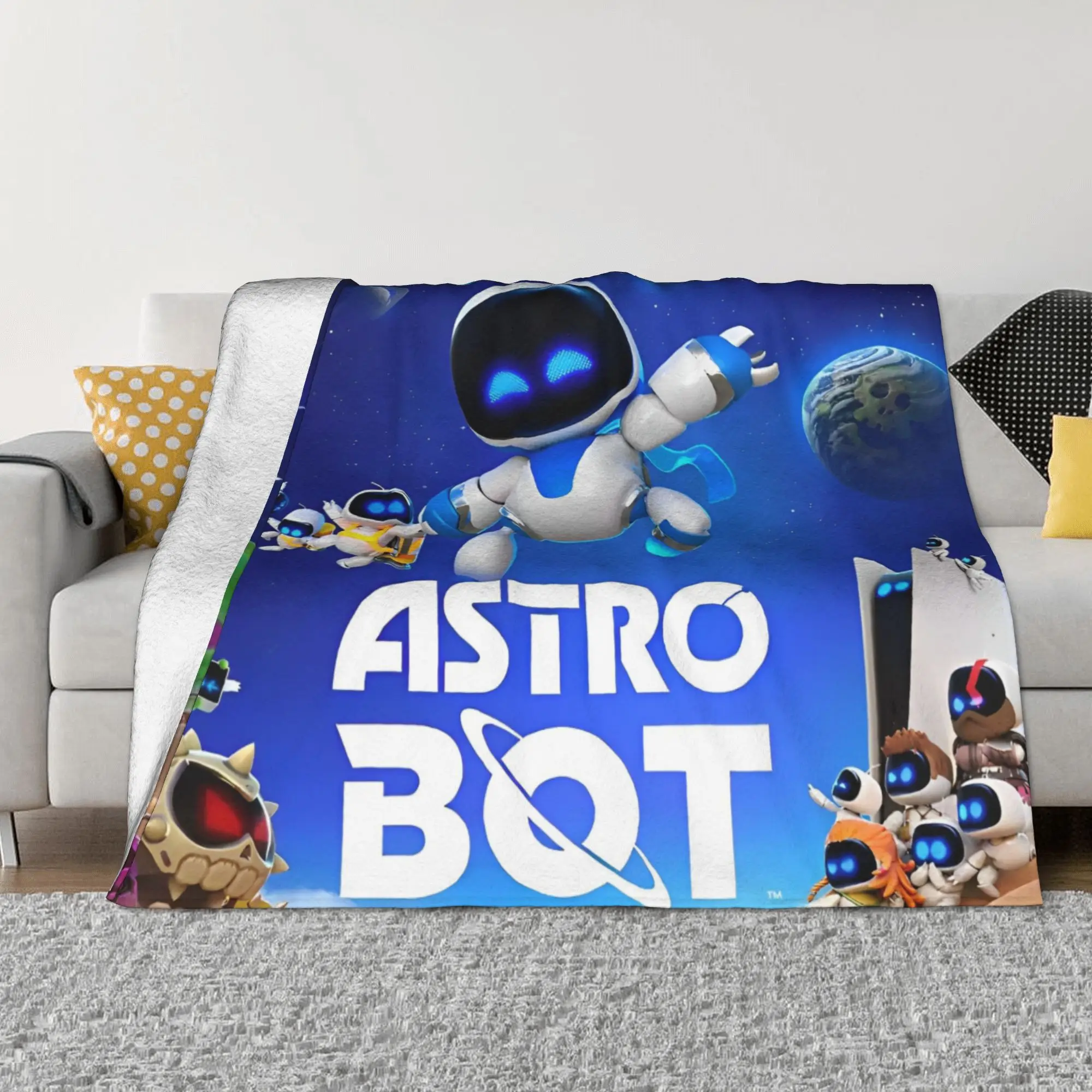 Couverture de jeu Strobot Cartoon Glutnel Throw Blanket, Couette fine, Peluche super chaude, Maison et bureau