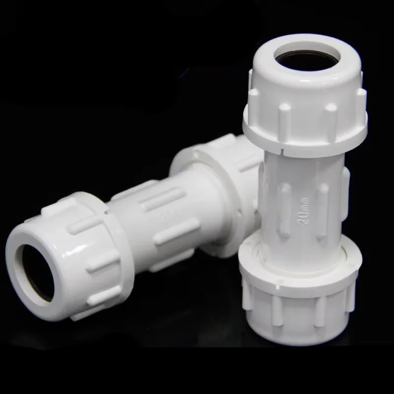 1-10pcs I.D 20/25/32/40/50/63mm-160mm Wit/Grijs PVC Quick Connect Waterleiding Gezamenlijke Snelle Directe Montage Voor Watertoevoer Pijp