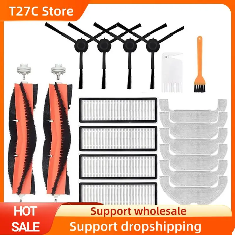 

T27C Spare Parts HEPA Filter Side Brush Mop Cloth For Xiaomi STYTJ05ZHM / Mop 2 Ultra Robot Vacuum Cleaner Replacement Spare Par