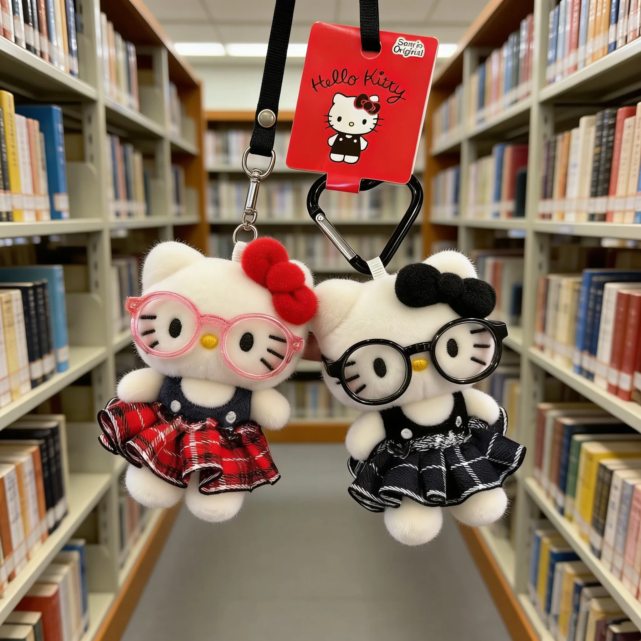 

Super Cute Hello Kitty Glasses Junior Doll Bag Accessories Cartoon Cute Plush Doll Keychain Girl Gift