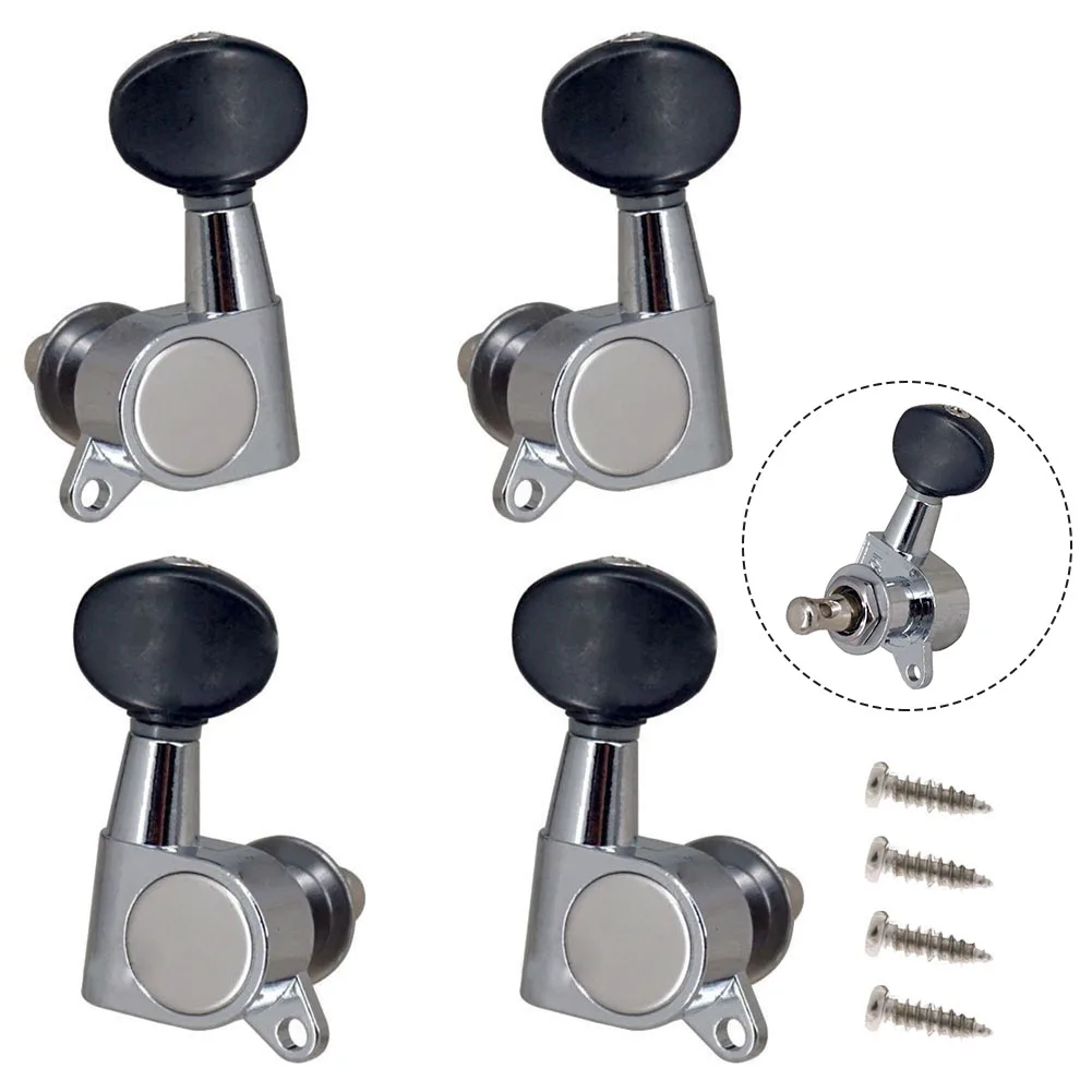 4 PCS Ukulele Strings Tuning Pegs Four Stringed Fully Enclosed String Knobs String Instrument Replacement Parts