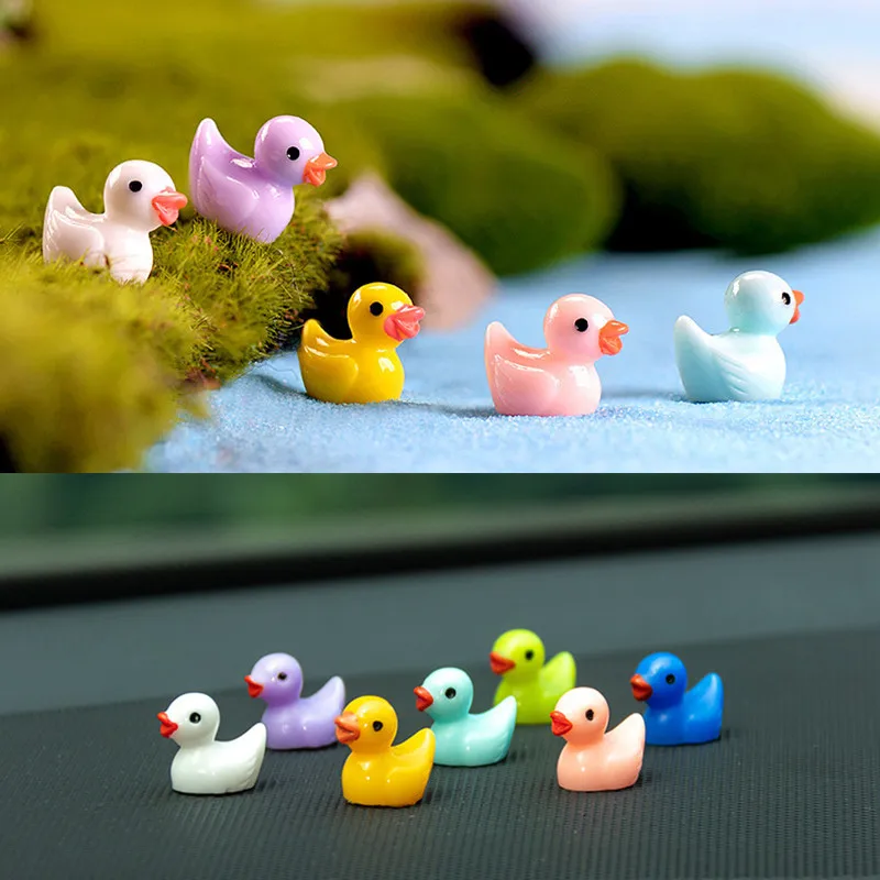 30-70Pcs Mini Ducks Home Decor Colorful Resin Duck Home Decoration Accessories Cute Micro Animals Micro Decoration Fairy Garden