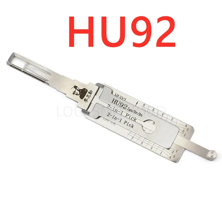 1PCS For Lishi Picks Picking HU92 2 In1 Locksmith Tools Decoder Hooks Topolines To Open Locks