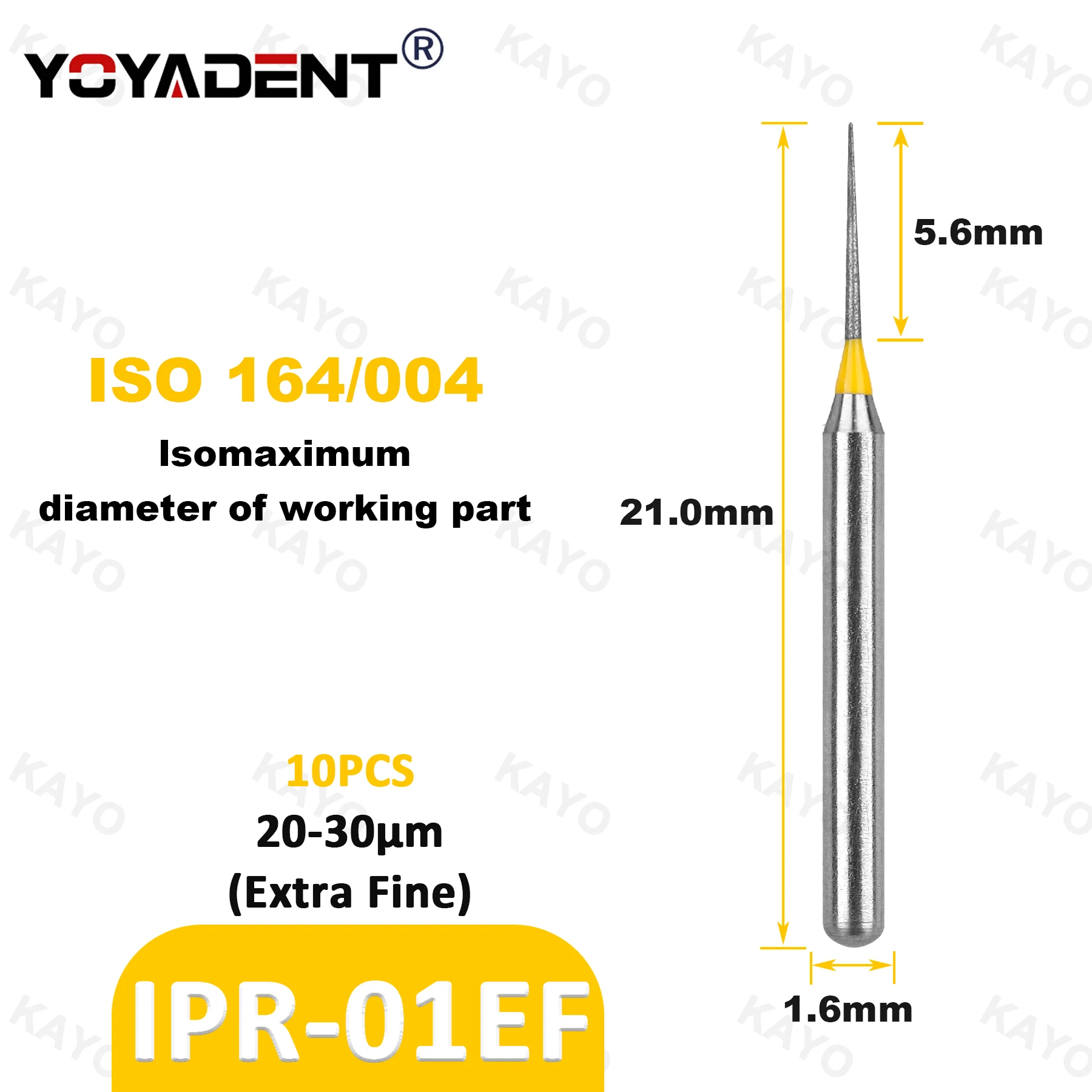 Dental Diamond Burs Inter Proximal Reduction Polishing Drills Extra Fine Grit High Speed Bur 164/004 For High Speed Handpiece