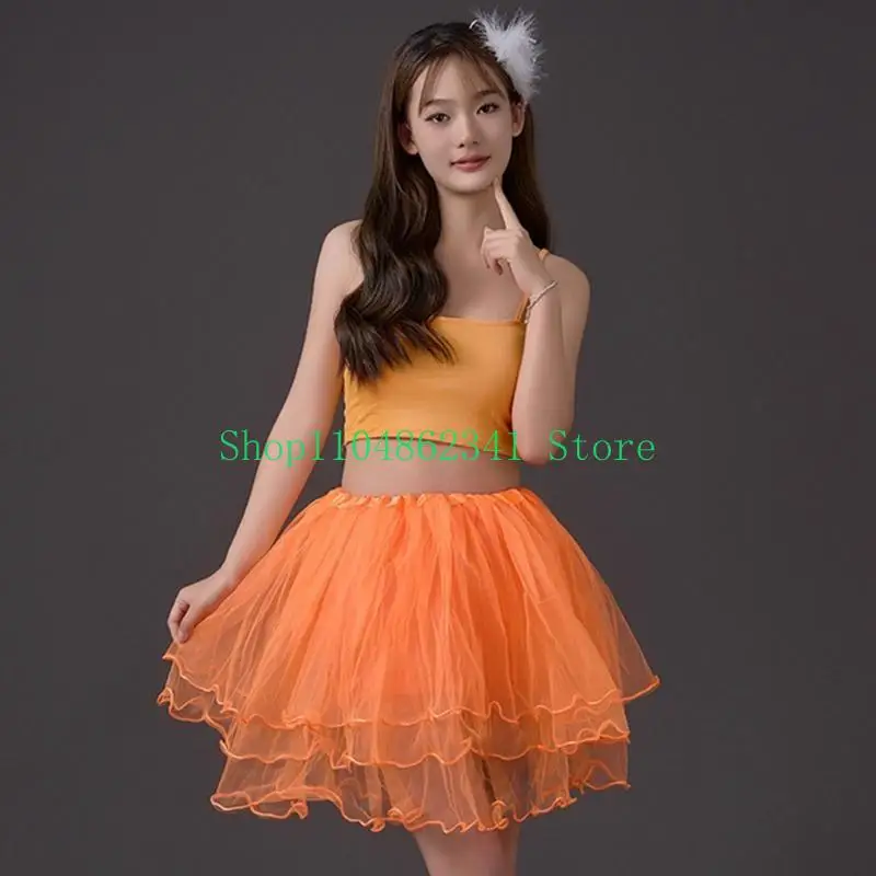 5ASD 4 TUTU SKIRT MESH TULLE DANCE VIRTS Princess Pettiscirt للنساء الكبار
