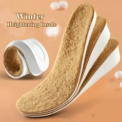 1Pair Winter Warm Shoes Insole for Feet Sports Shock Absorption Height Increase Insoles Men Women Fur Shoes Pads Growing Sole